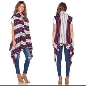 SAM EDELMAN Women’s Multicolored Striped Elsie Sweater Vest Size Large